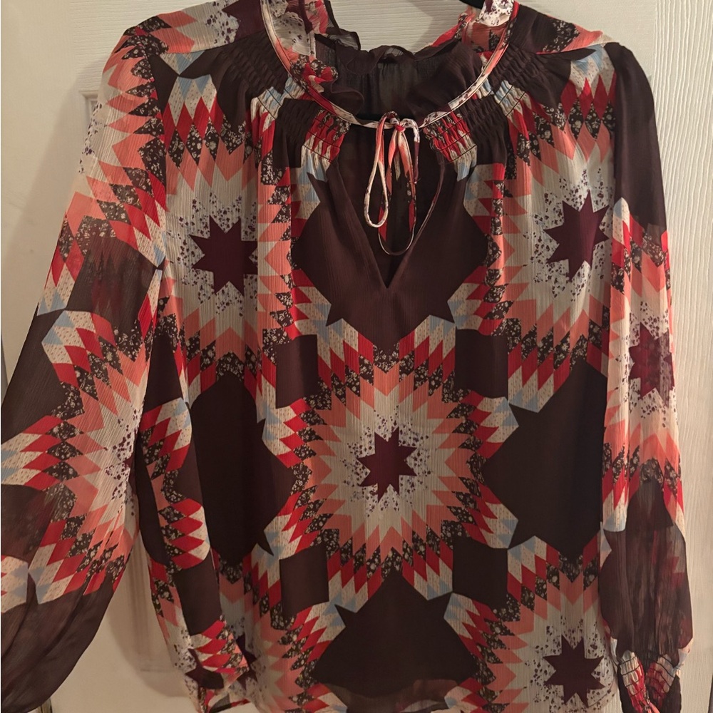 Amazon Multicolor Geometric Blouse